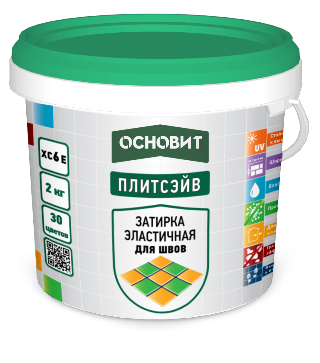 Затирка эластичная Основит ПЛИТСЭЙВ 061 светло голубой 2кг