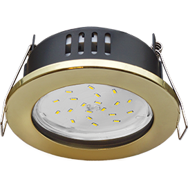 Светильник встраиваемый Ecola GX53 H9 защищенный IP65 без рефлектора золото