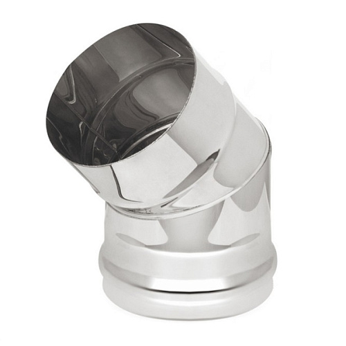 Колено(AISI 430 1,0мм) 45*2-х секц.д.120 Колено(AISI 430 1,0мм) 45*2-х секц.д.120