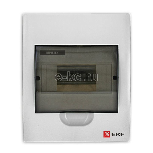 Щит распределительный IEK KREPTА навесной ЩРн-П-4 IP30 пластиковый белый прозрачная дверь