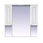 Зеркало-шкаф Валерия 105 белое со светом