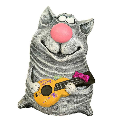 Садовая фигура Кот с гитарой