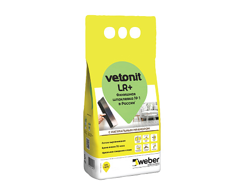 Шпаклевка полимерная Vetonit LR+ белая 5 кг