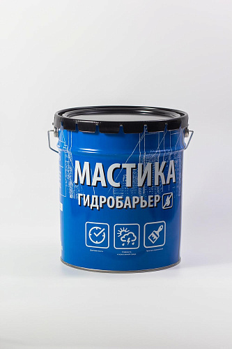 Мастика битумная КРЗ Гидробарьер №9 гидроизоляционная 18л 18кг