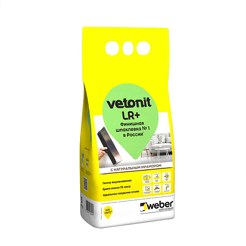 Шпаклевка полимерная Vetonit LR+ белая 5 кг