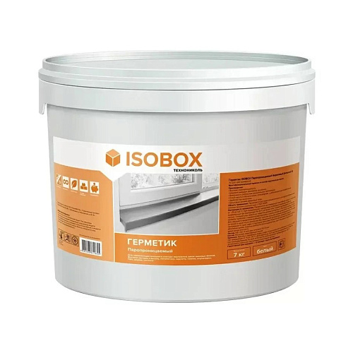 Герметик для окон ISOBOX ( наружный А) акриловый паропроницаемый, белый 7кг