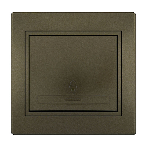 Кнопка звонка Lezard скрытая установка светло-коричневый металлик