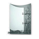 Зеркало Frap 800х600 c декоративным краем и полками